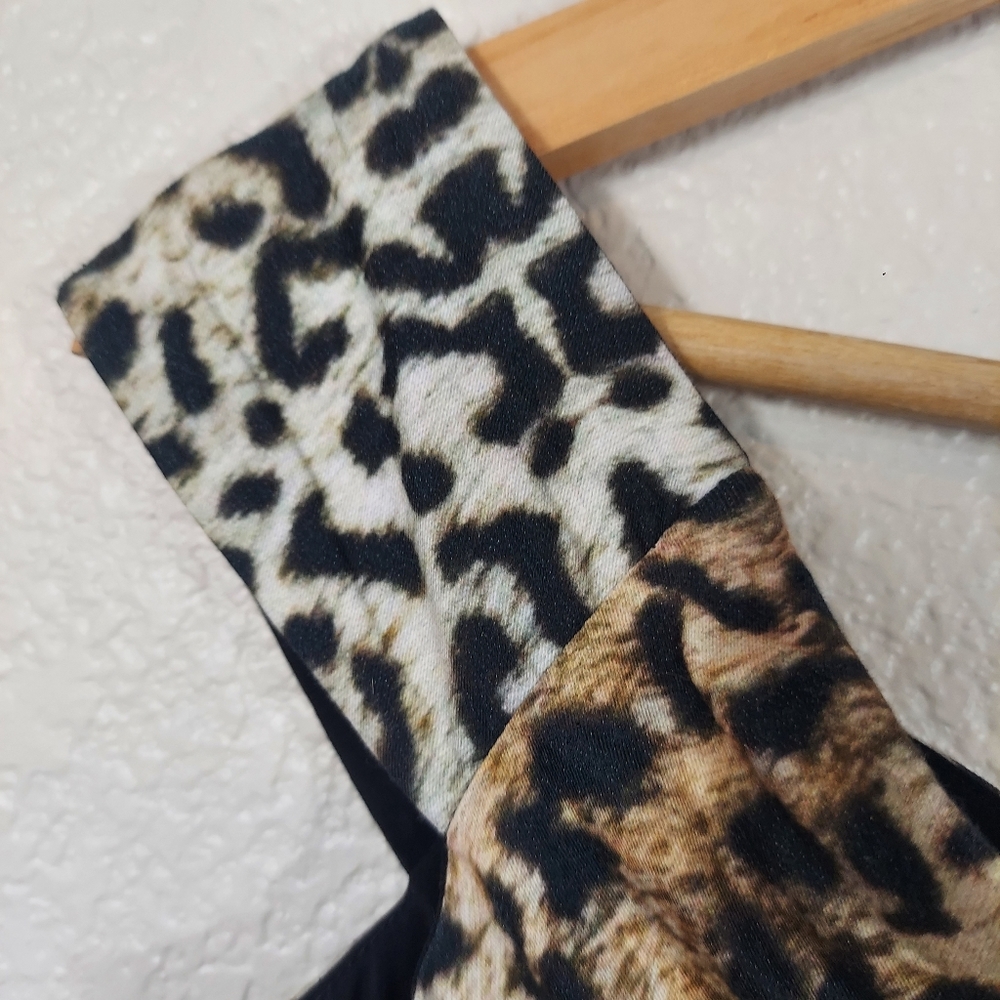 NWT Nicole Miller Collection Animal Print  Mini  Dress Sleeveless Sz 0 - Picture 10 of 16